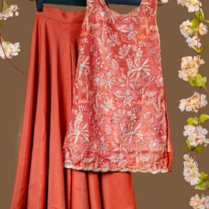 Elegant Pink Brocade Girl's Dress with Gold Weave, Rhinestone Waistband, and Oversized Bow.